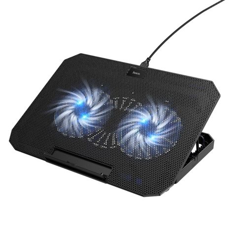 Подставка для ноутбука Hoco GA4 с вентиляторами 120mm и подсветкой black Подставка для ноутбука Hoco GA4 с вентиляторами 120mm и подсветкой black