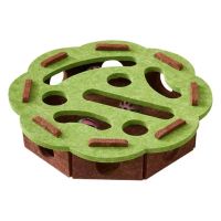 Игрушка-лабиринт для кошек, с 3 шариками, фетровая круглая 30cm Green-brown
