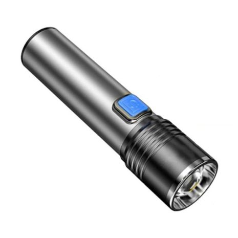 Фонарик ультрафиолетовый K31 365nm 3 режима Aluminum (110*25mm) на аккумуляторе с зарядкой по Type-C Gray