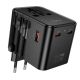 Сетевое зарядное устройство Hoco AC31 USB/ 2 Type-C PD 25W black Сетевое зарядное устройство Hoco AC31 USB/ 2 Type-C PD 25W black