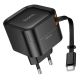 Сетевое зарядное устройство Hoco C153A PD black + кабель Type-C