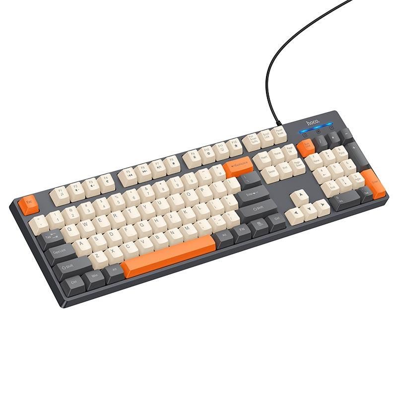 Клавіатура HOCO Murphy 3-color wired keyboard GM61 (english version) | 104 keys | grey Клавіатура HOCO Murphy 3-color wired keyboard GM61 (english version) | 104 keys | grey