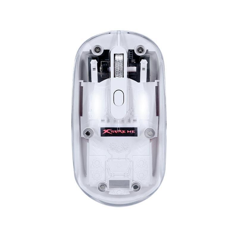 Прозора бездротова оптична миша XTRIKE Me GW-114 | 2.4G/BT5.2, 800-1600 dpi | біла Прозора бездротова оптична миша XTRIKE Me GW-114 | 2.4G/BT5.2, 800-1600 dpi | біла