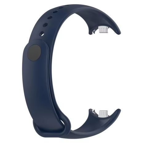 Ремешок Metall-Silicone с металлическим креплением для Xiaomi Mi Band 8/8 NFC, Mi Band 9, Mi Band 10 Original Design Blue