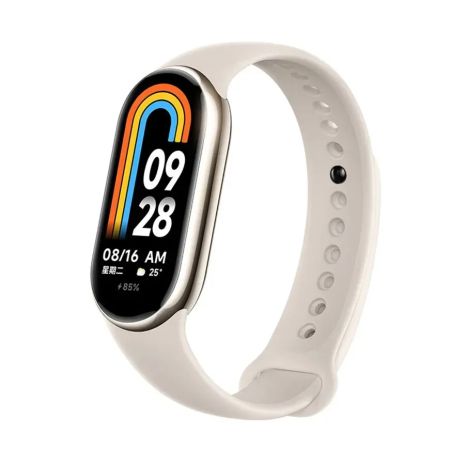 Ремешок Metall-Silicone с металлическим креплением для Xiaomi Mi Band 8/8 NFC, Mi Band 9, Mi Band 10 Original Design Resting White