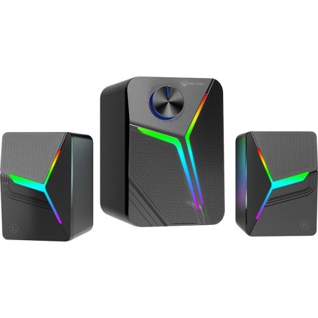Акустика для ПК Meetion Wired+Bluetooth Meetion Speaker MT-SP2111 |BT5.0/AUX+USB, 15W, RGB| black