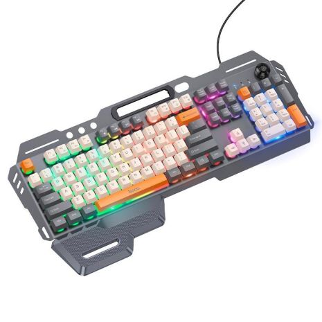 Клавиатура HOCO Wired metal cover gaming keyboard DI98 |RGB, 104 Keys| (UA/ru/EN Layouts) black Клавиатура HOCO Wired metal cover gaming keyboard DI98 |RGB, 104 Keys| (UA/ru/EN Layouts) black