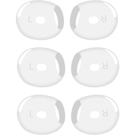 Антискользящие накладки для наушников Airpods 4 (комплект 3 пары), White
