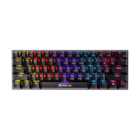 Игровая клавиатура XTRIKE ME mechanical wired keyboard GK-916 ENG Layots |61keys, Red Switch| black Игровая клавиатура XTRIKE ME mechanical wired keyboard GK-916 ENG Layots |61keys, Red Switch| black
