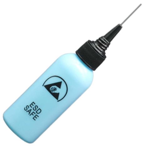 Емкость для флюса и жидкостей TELIJIA TE-P4 ESD Save с дозатором 65 ml Blue
