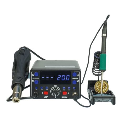 Паяльная станция прецизионная WEP 902D-IV (паяльник T12, 3 канала памяти, 200C - 480C, фен, 3 канала памяти, 100C - 480C, 775W)