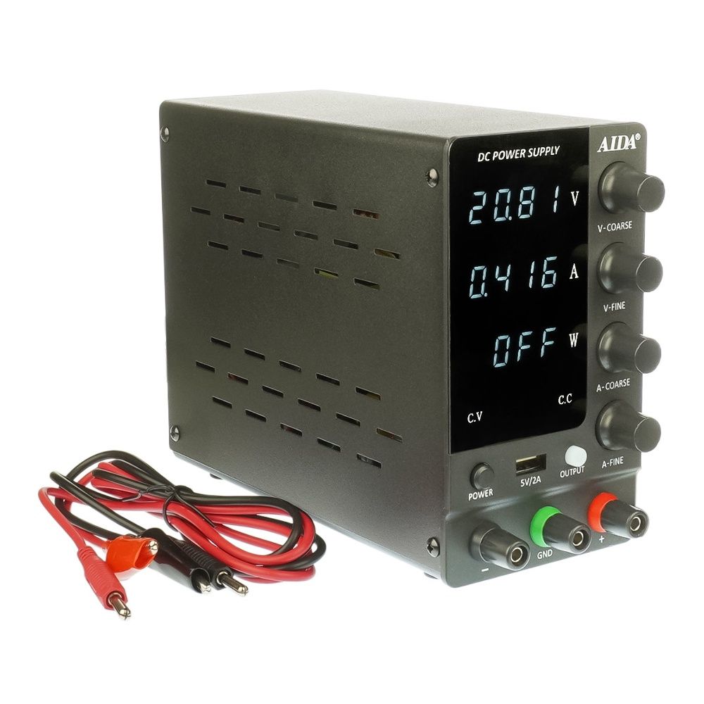 Блок питания лабораторный Aida NPS3010W, 30V 10A, импульсный, с цифровой индикацией (V/A/W) Блок питания лабораторный Aida NPS3010W, 30V 10A, импульсный, с цифровой индикацией (V/A/W)