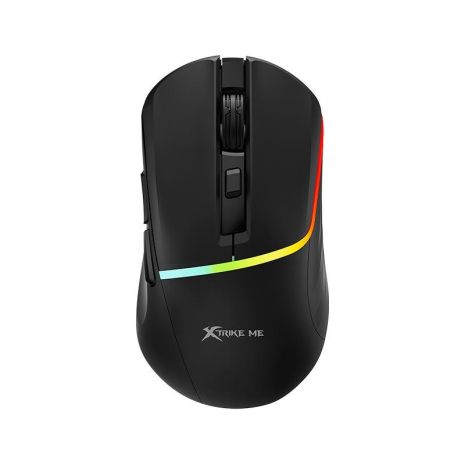 Проводная игровая мышь XTRIKE ME GM-322 BK с RGB-подсветкой (1200-7200 DPI) черная