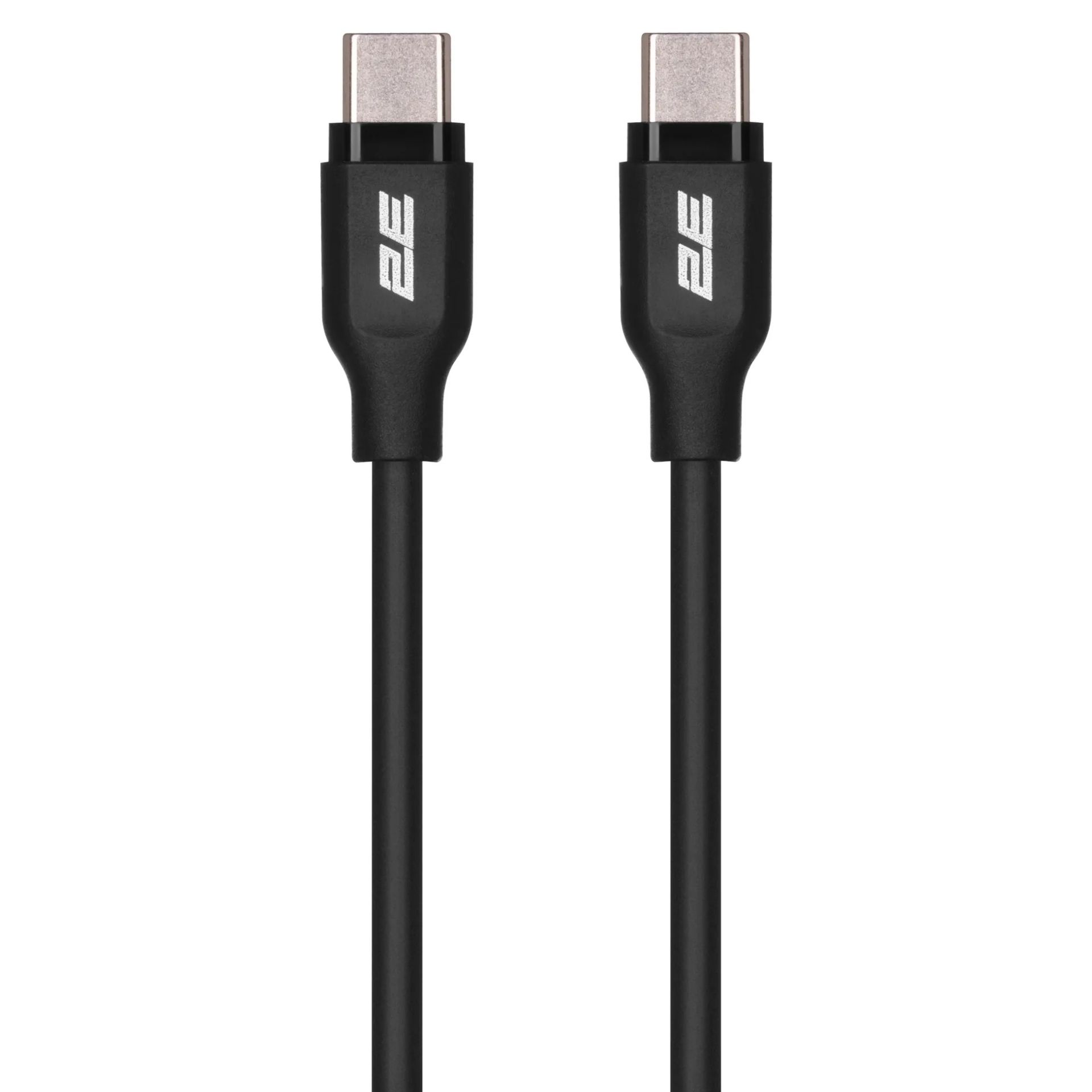 Кабель 2E USB-C - USB-C, Glow, 60W, 1m, black Кабель 2E USB-C - USB-C, Glow, 60W, 1m, black