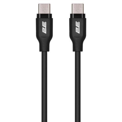 Кабель 2E USB-C - USB-C, Glow, 60W, 1m, black Кабель 2E USB-C - USB-C, Glow, 60W, 1m, black