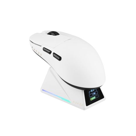 Миша бездротова ігрова Ajazz AJ159PRO -3 Mod-White-3395-8K Charging Dock