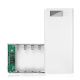 Корпус повербанка DIY C18 8x18650 (Up To 20000mAh) LED Number Display Type-C, Micro, 2xUSB out 10W, Torchlight, WHITE Корпус повербанка DIY C18 8x18650 (Up To 20000mAh) LED Number Display Type-C, Micro, 2xUSB out 10W, Torchlight, WHITE