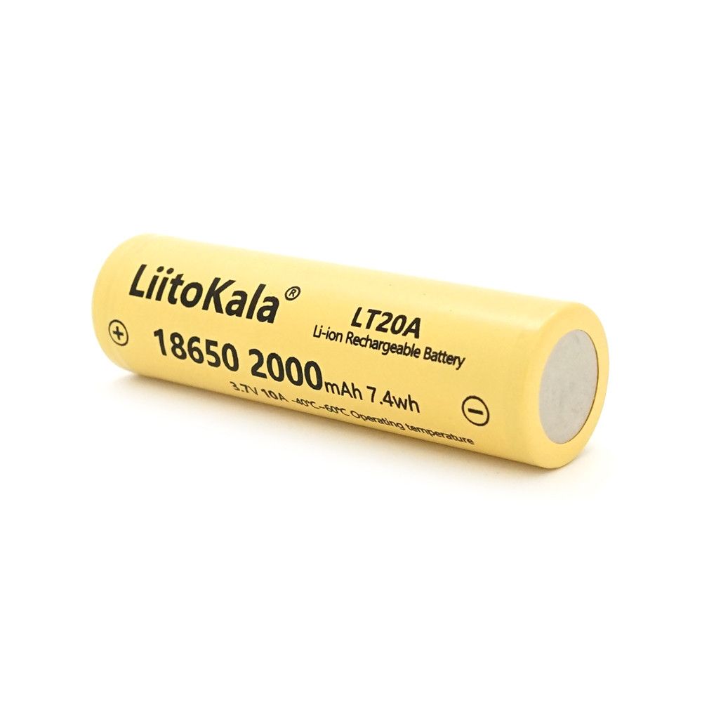 Аккумулятор LiitiKala LT20A 18650 2000 mAh 3.7V Flat Yellow Аккумулятор LiitiKala LT20A 18650 2000 mAh 3.7V Flat Yellow