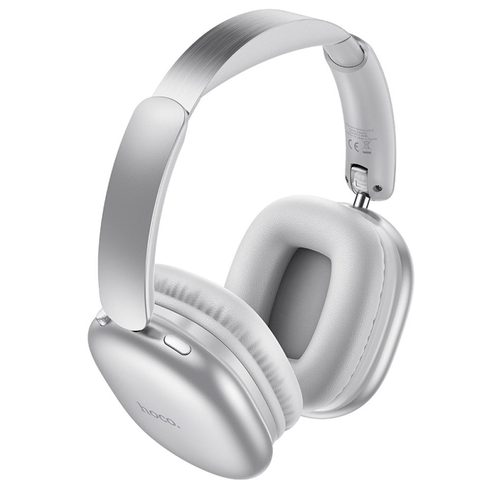 Бездротові навушники HOCO Graceful W73 Silver, BT6.0, підтримка TF/AUX, до 45 год Бездротові навушники HOCO Graceful W73 Silver, BT6.0, підтримка TF/AUX, до 45 год