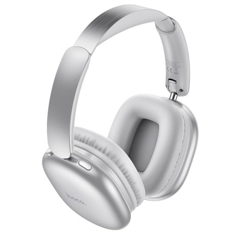 Наушники HOCO Graceful BT headphones W73 |BT6.0, TF/AUX, 45h, App| silver Наушники HOCO Graceful BT headphones W73 |BT6.0, TF/AUX, 45h, App| silver