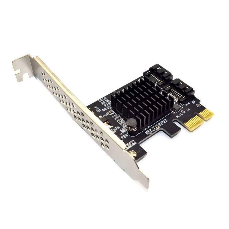 Плата расширения PCI-E SATA PCI Express X1 на 2хSATAIII Marvell 9125 с радиатором для SSD HDD Плата расширения PCI-E SATA PCI Express X1 на 2хSATAIII Marvell 9125 с радиатором для SSD HDD