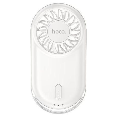 Вентилятор Hoco ultra-thin pocket fan HX611 |3 Levels, 50dB, 1-2.5h| Milky white