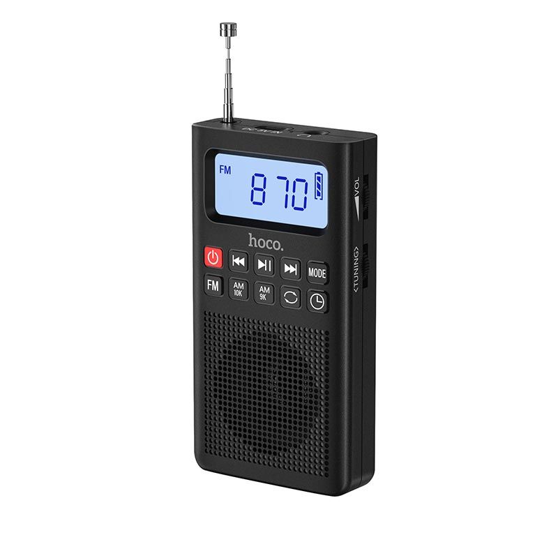 Портативный радиоприемник HOCO Portable radio HI51 |BT5.3/TF/FM/AM/AUX, 2.5-3.5h| black Портативный радиоприемник HOCO Portable radio HI51 |BT5.3/TF/FM/AM/AUX, 2.5-3.5h| black