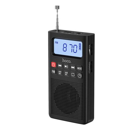 Портативный радиоприемник HOCO Portable radio HI51 |BT5.3/TF/FM/AM/AUX, 2.5-3.5h| black