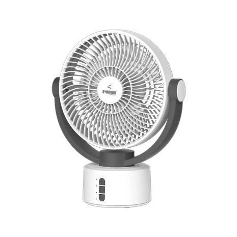 Настольный беспроводной вентилятор IW-8008-R 1500mAh с LED подсветкой white-grey