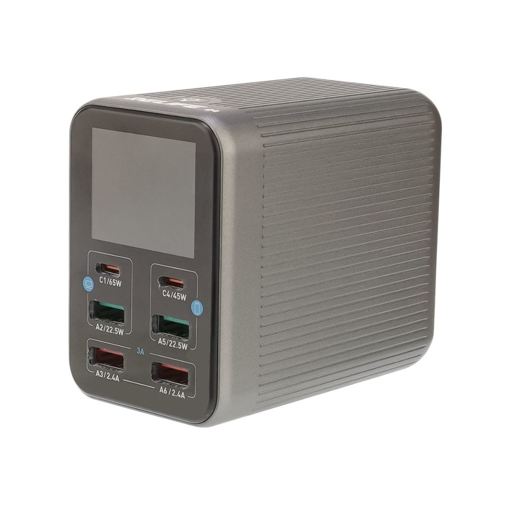 Зарядная станция с индикацией параметров зарядки Relife Q4 72W (2 USB 5V 2.4А/ 2 USB QC 3A/ 1 Type C 45W/ 1 Type C 65W) Зарядная станция с индикацией параметров зарядки Relife Q4 72W (2 USB 5V 2.4А/ 2 USB QC 3A/ 1 Type C 45W/ 1 Type C 65W)