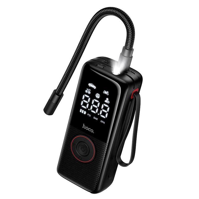 Портативный компрессор HOCO Enlighten portable smart air pump ZP18 |10.3 Bar| black Портативный компрессор HOCO Enlighten portable smart air pump ZP18 |10.3 Bar| black