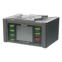 Зарядная станция с индикацией параметров зарядки Mechanic V- Power 8 Pro 110W (6 USB 2.4А/ 1 USB QC 3A/ 1 Type C - PD 20W/ Wireless fast charging 15W)