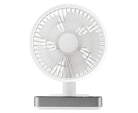 Портативный вентилятор настольный GXQC F702 на аккумуляторе 3600 mAh, беспроводной, белый